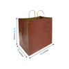 Chocolate Paper Shopping Bag with Twisted Handles (14" x 10" x 15.75"), Super Royal, SKU #5328