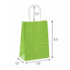 Green Paper Shopping Bag with Twisted Handles (5.9" x 3.2" x 8.3"), SKU #6498