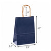 Navy Paper Shopping Bag with Twisted Handles (5.9" x 3.2" x 8.3"), Gem, SKU #6503