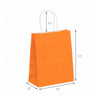 Orange Paper Shopping Bag with Twisted Handles (5.9" x 3.2" x 8.3"), Gem, SKU #6501
