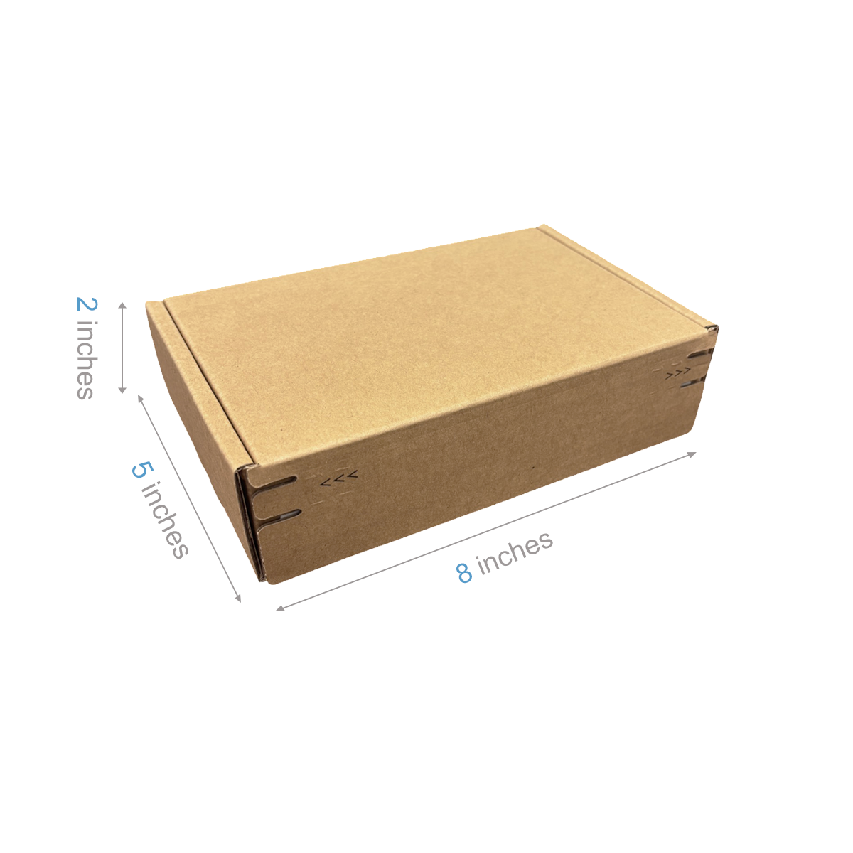 8" x 5" x 2" - Kraft Mailer Boxes Self-Seal Tape - Bundle of 40 - KIS PAPER - 6082; $0.79/pc