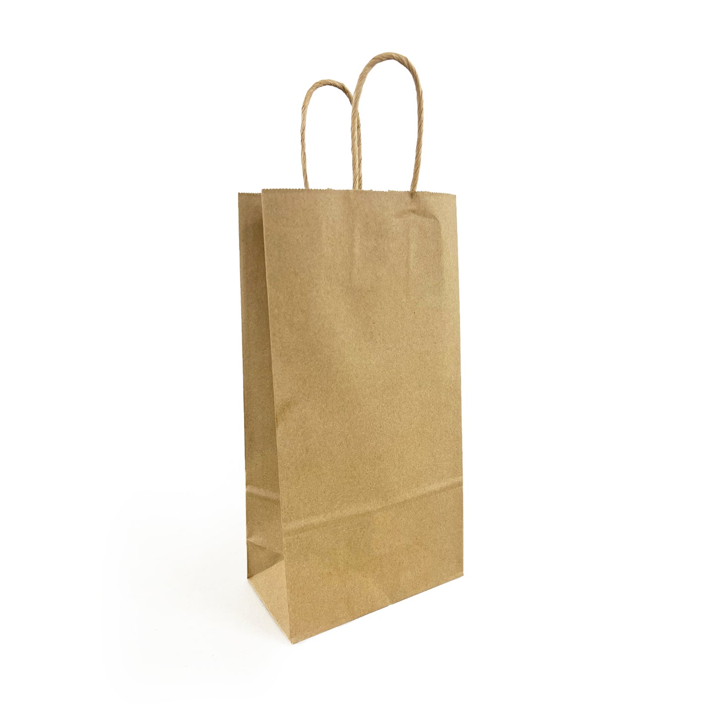 6532B | 250pcs Double Wine 6.5x3.5x12.375 inches Kraft Paper Bags Twisted Handles; $0.33/pc