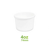 4oz White Paper Soup Container – 74mm (1000 Pack)