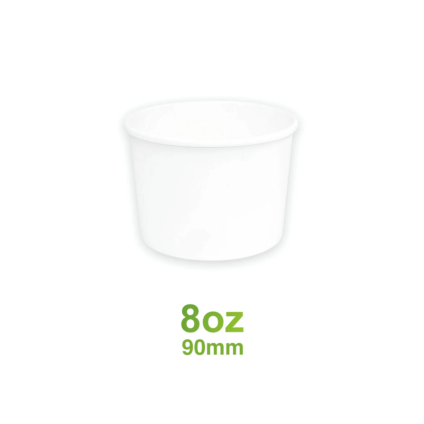 8oz - Paper Soup Container White - Carton of 1000 - KIS PAPER - 5014; From $0.067/pc