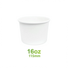16oz White Paper Soup Container – 115mm (500 Pack)