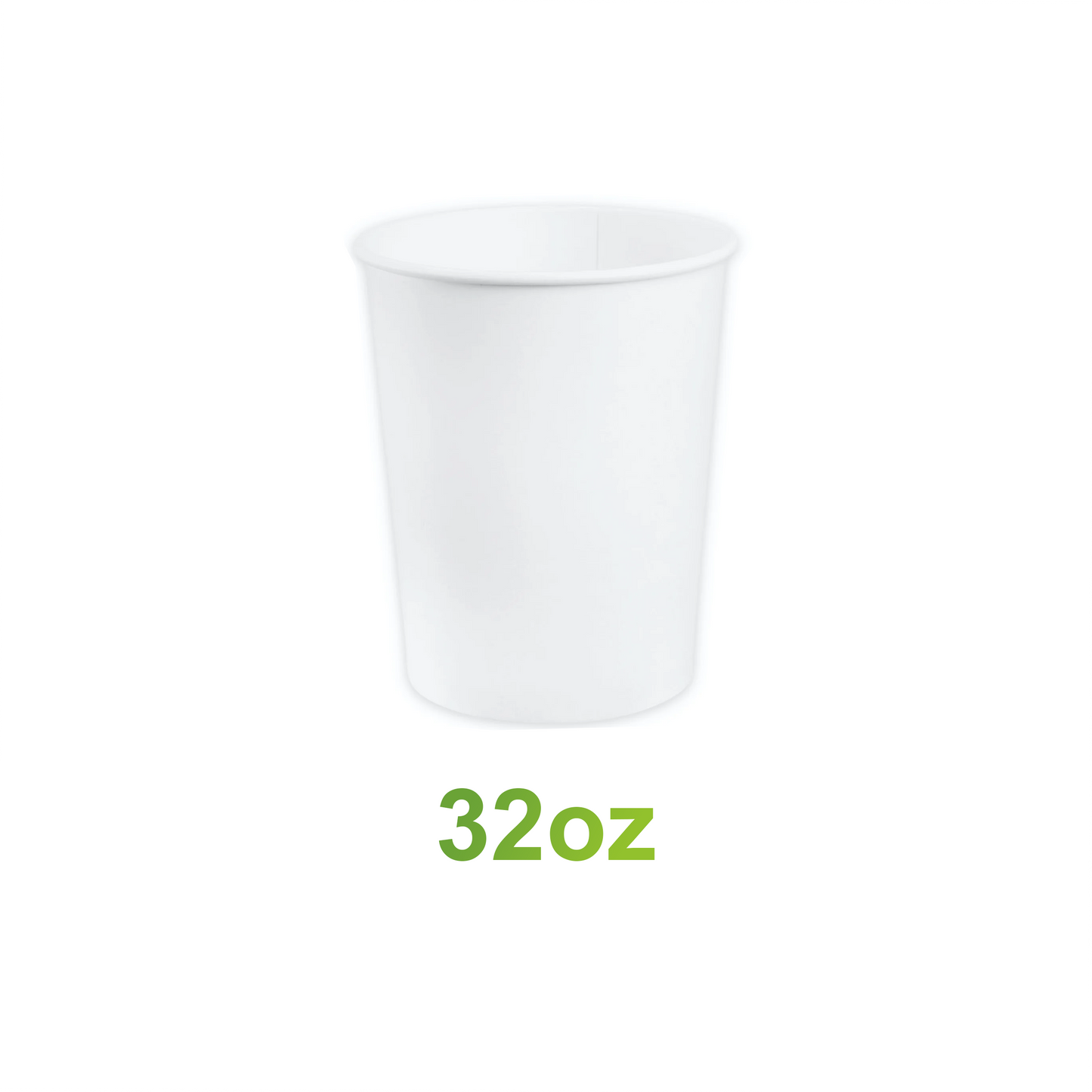 32oz - Paper Soup Container White - Carton of 500 - KIS PAPER - 5020; From $0.147/pc