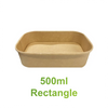 500ml Kraft Paper Food Container  - Rectangle (300 Pack)