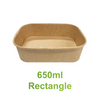 650ml Kraft Paper Food Container – Rectangle (300 Pack)