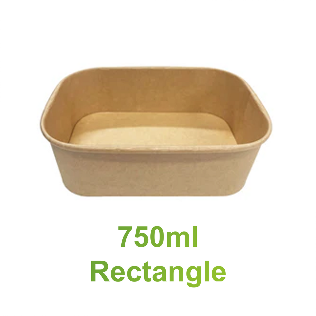 Paper Ractangular Container With Food Paper Food Container Kraft Rectangle - 750ml - Carton of 300 - KIS ...