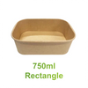 750ml Kraft Paper Food Container – Rectangle (300 Pack)