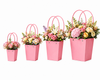 Pink Waterproof Flower Pot Bags – 4 Sizes (Small, Medium, Large, Extra Large) | 50pcs/Bundle