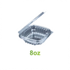 8oz - PET Clear Hinged Containers - Carton of 200 - KIS PAPER - 5065; $0.21/pc