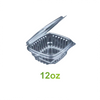 12oz - PET Clear Hinged Containers - Carton of 200 - KIS PAPER - 5066; $0.24/pc