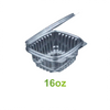 16oz - PET Clear Hinged Containers - Carton of 200 - KIS PAPER - 5067; $0.26/pc
