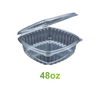 48oz - PET Clear Hinged Containers - Carton of 200 - KIS PAPER - 5069; $0.58/pc