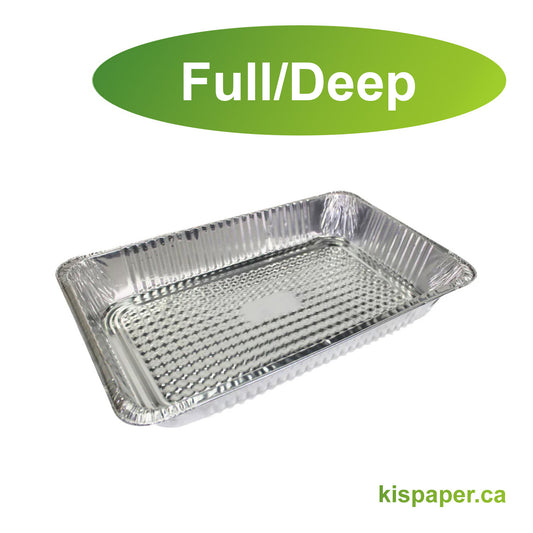 Deep - Aluminum Full Size Heavy-Duty Steam Table Pan - Carton of 50 - KIS PAPER - 5289; $1.638/pc