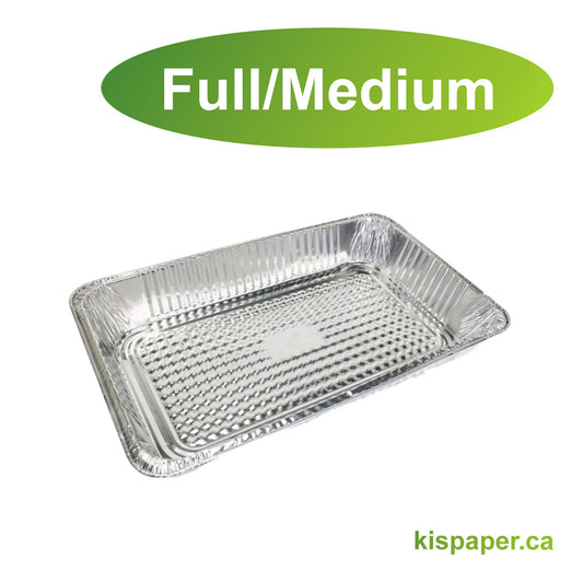 Medium - Aluminum Full Size Heavy-Duty Steam Table Pan - Carton of 50 - KIS PAPER - 5288; $1.492/pc