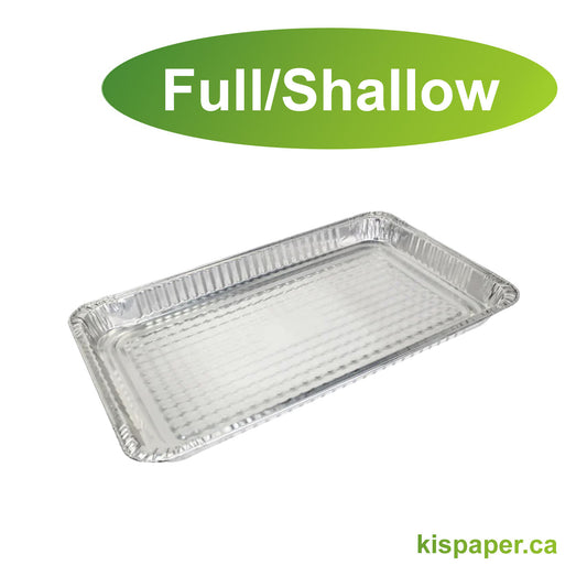 Shallow - Aluminum Full Size Heavy-Duty Steam Table Pan - Carton of 50 - KIS PAPER - 5287; $1.467/pc