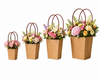 Kraft Brown Waterproof Flower Pot Bags – 4 Sizes (Small, Medium, Large, Extra Large) | 50pcs/Bundle