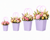 Light Purple Waterproof Flower Pot Bags – 4 Sizes (Small, Medium, Large, Extra Large) | 50pcs/Bundle