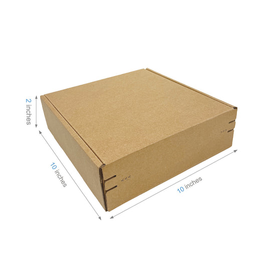 10" x 10" x 2" - Kraft Mailer Boxes Self-Seal Tape - Bundle of 40 - KIS PAPER - 1264; $1.35/pc