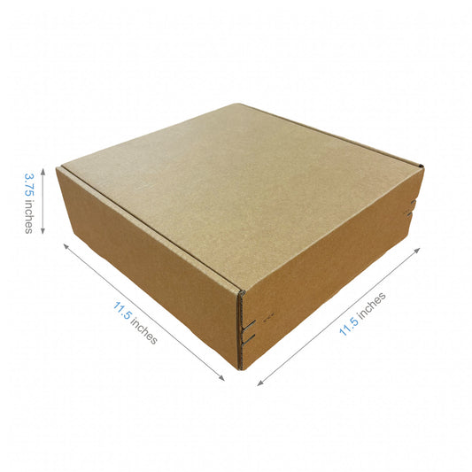 11.5" x 11.5" x 3.75" - Kraft Mailer Boxes Self-Seal Tape - Bundle of 40 - KIS PAPER - 1267; $2.187/pc