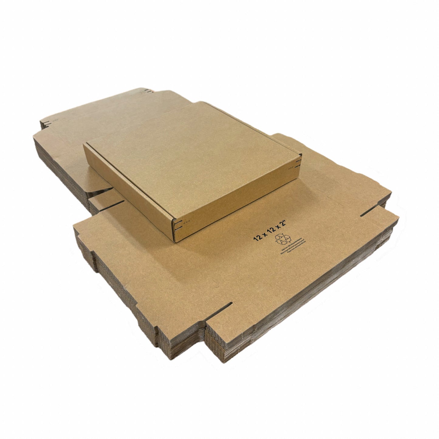 12" x 12" x 2" - Kraft Mailer Boxes Self-Seal Tape - Bundle of 40 - KIS PAPER - 1270; $1.80/pc