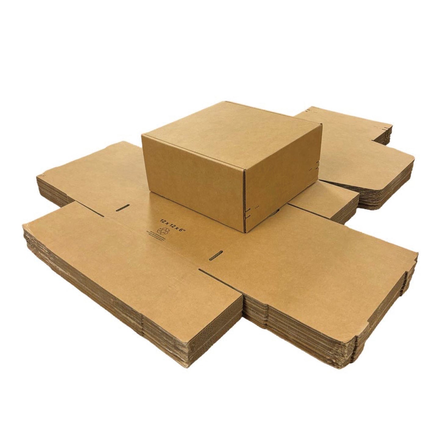 12" x 12" x 6" - Kraft Mailer Boxes Self-Seal Tape - Bundle of 40 - KIS PAPER - 1272; $3.339/pc