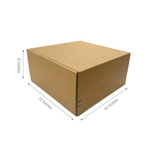 12" x 12" x 6" - Kraft Mailer Boxes Self-Seal Tape - Bundle of 40 - KIS PAPER - 1272; $3.339/pc