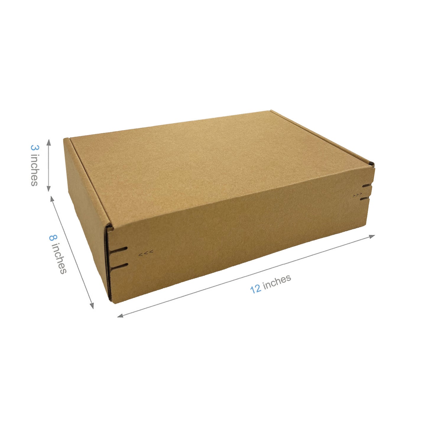 12" x 8" x 3" - Kraft Mailer Boxes Self-Seal Tape - Bundle of 40 - KIS PAPER - 1268; $1.485/pc