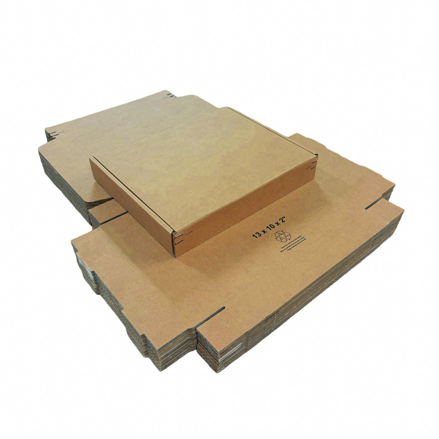 13" x 10" x 2" - Kraft Mailer Boxes Self-Seal Tape - Bundle of 40 - KIS PAPER - 1273; $2.079/pc