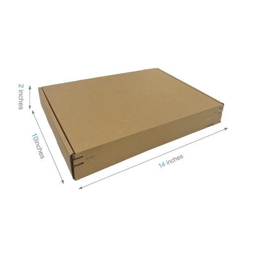 14" x 10" x 2" - Kraft Mailer Boxes Self-Seal Tape - Bundle of 40 - KIS PAPER - 1277; $2.115/pc