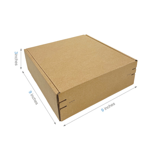 9" x 9" x 3" - Kraft Mailer Boxes Self-Seal Tape - Bundle of 40 - KIS PAPER - 1262; $1.359/pc