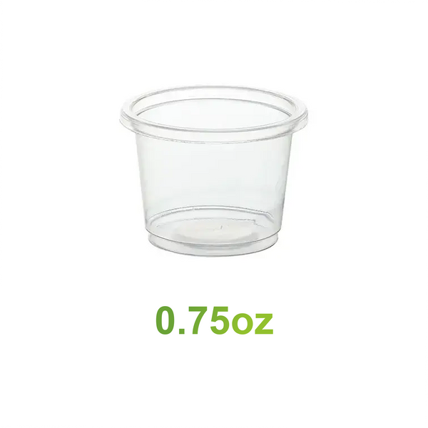 Plastic Portion Cups - 0.75oz - Carton of 2500 - KIS PAPER