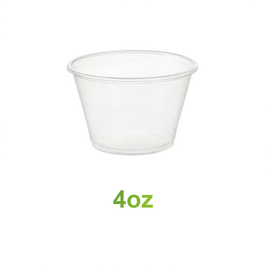 4oz - Plastic Portion Cups - Carton of 2000 - KIS PAPER - 5075; $0.026/pc