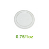 0.75oz/1oz - Plastic Lid for Portion Cups - Carton of 2500 - KIS PAPER - 5076; $0.011/pc