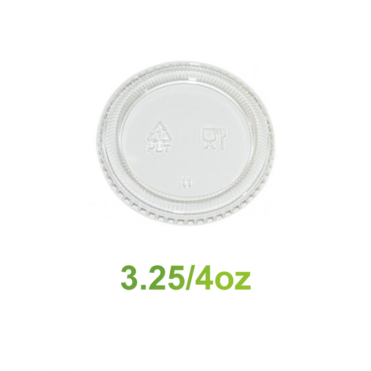 3.25oz/4oz - Plastic Lid for Portion Cups - Carton of 2500 - KIS PAPER - 5078; $0.022/pc