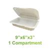 9" x 6" x 3" - Pebble MFPP Clamshell Box - Carton of 150 - KIS PAPER - 5048; $0.219/pc