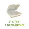 7" x 7" x 3" - Pebble MFPP Clamshell Box - Carton of 150 - KIS PAPER - 5050; $0.219/pc
