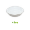 48oz - PP Round Container 9" Combo Set White - Carton of 150 - KIS PAPER - 5164; $0.50/set