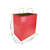 Red Paper Shopping Bag with Twisted Handles (14" x 10" x 15.75"), Super Royal, SKU #5325