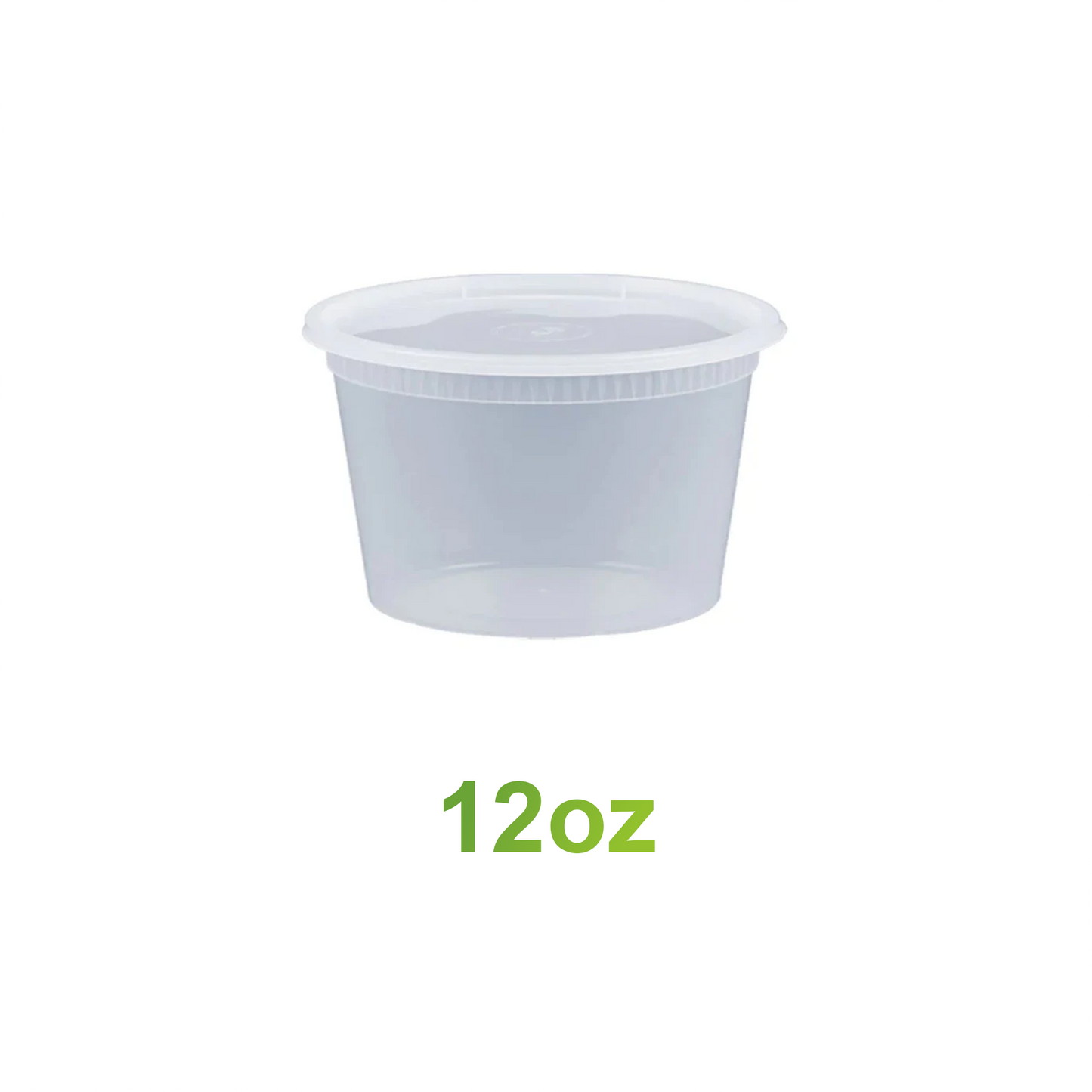 12oz - Plastic Deli Soup Containers Sets Clear - Carton of 240 - KIS PAPER - 5057; $0.144/set