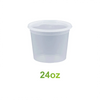 24oz - Plastic Deli Soup Containers Sets Clear - Carton of 240 - KIS PAPER - 5060; $0.194/set