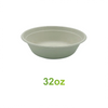 32oz - Bagasse Round Bowl - Case of 300 - KIS PAPER - 5135; $0.173/pc