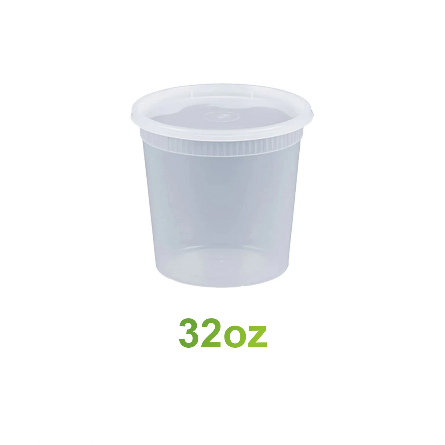 32oz - Plastic Deli Soup Containers Sets Clear - Carton of 240 - KIS PAPER - 5061; $0.239/set