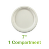 7" - Bagasse Round Plate - Carton of 1000 - KIS PAPER - 5850; from $0.053/pc
