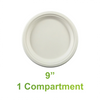 9" - Bagasse Round Plate - Carton of 500 - KIS PAPER - 5128; from $0.079/pc