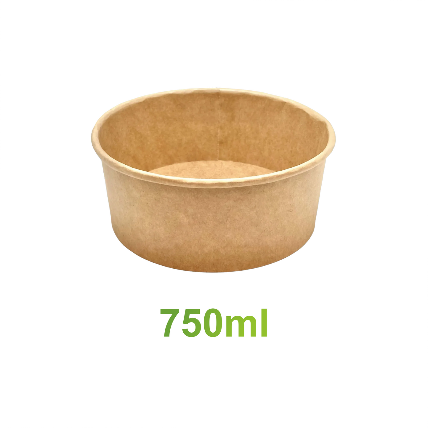 750ml - Paper Salad Bowl Kraft - Carton of 300 - KIS PAPER - 5037; From $0.17/pc