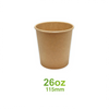26oz Kraft Paper Soup Container – 115mm (500 Pack)