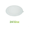 24oz/32oz PP Flat Lid for Bagasse Round Bowl - Case of 300 - KIS PAPER - 5136; $0.223/pc